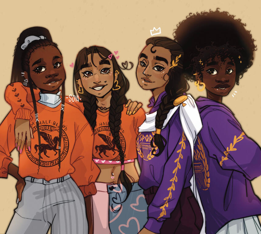 Half body - four characters