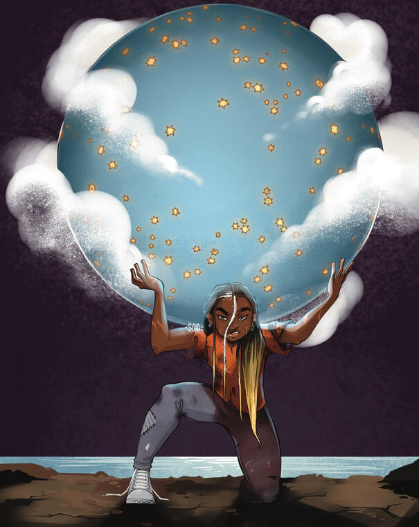 Full body with background sample