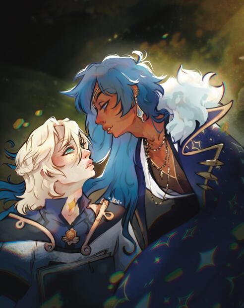 Half body - two characters - full color